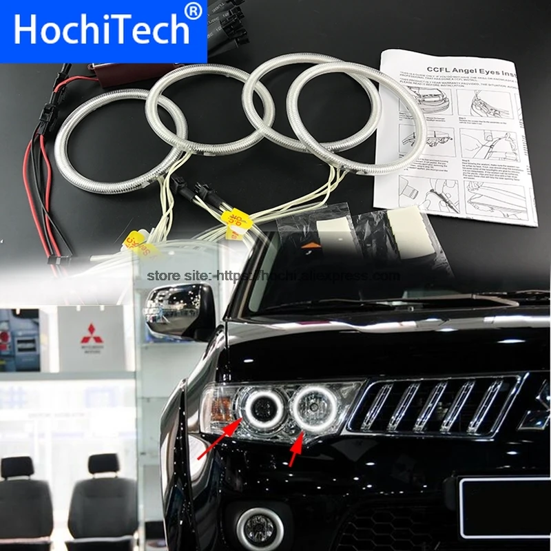 HochiTech ccfl комплект ангельских глаз белый 6000k гало кольца фара для Mitsubishi Challenger Montero