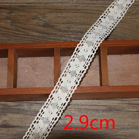 2.9cm 5yards 2-6 см, 5 ярдов, бежевое кружево высокого качества, хлопковое кружево, шитье, домашний интерьер, аксессуары для одежды, материал для рукоделия - Цвет: 2.9cm 5yards