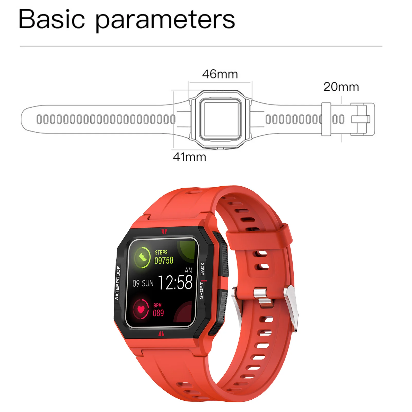 

1.3 Inch Full Screen Touch Smart Watch TF10 Retro Watch Fitness Tracker IP68 Waterproof Sleep Monitor For Android And For IOS