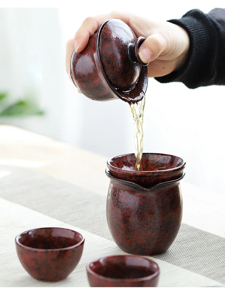 1 шт. "Китайский кун-фу" Gaiwan комплект Керамика Чай посуда наборы Чай комплект Керамика Чай горшок Чай набор гайвань комплект Чай чашек Чай церемонии