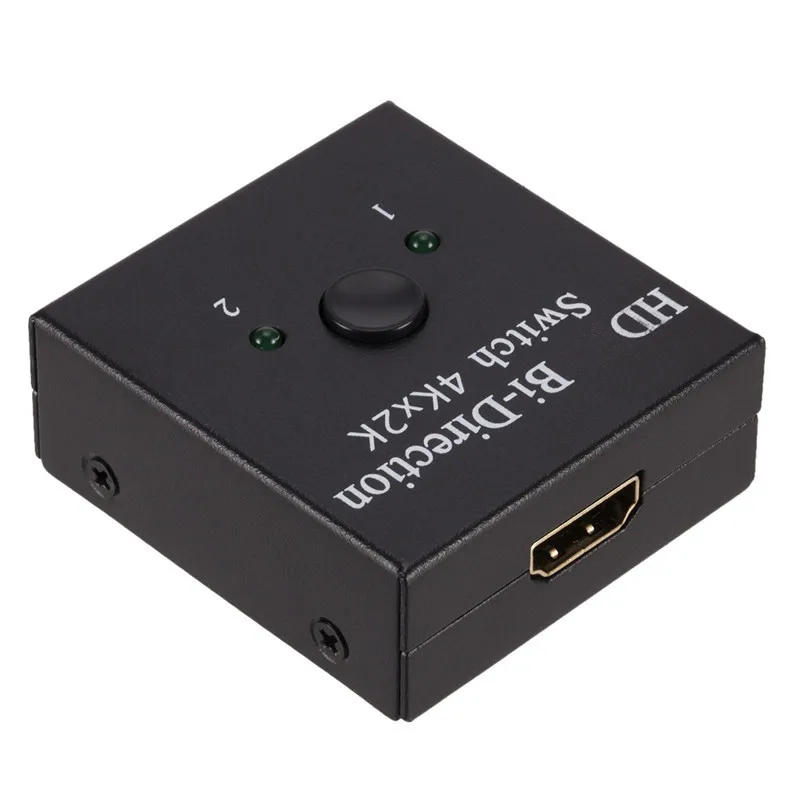 

4Kx2K Switcher UHD 2 Ports Bi-directional Manual 2x1 1x2 HDMI AB Switch HDCP Supports 4K FHD Ultra 1080P for Projector