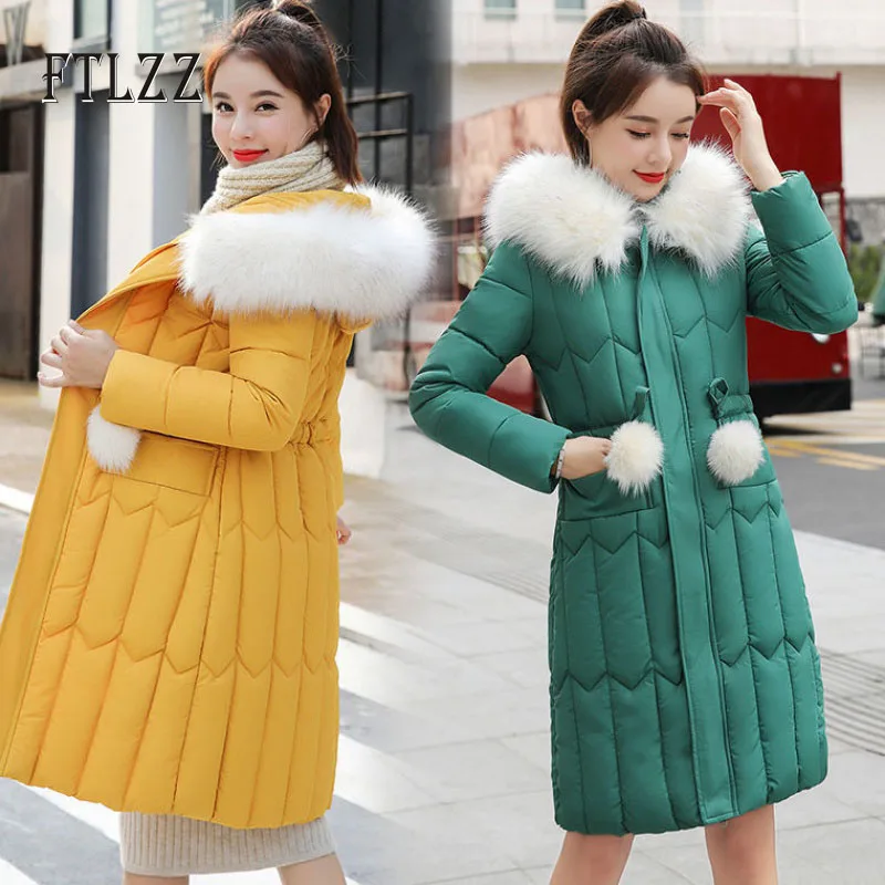 Модная женская утепленная хлопковая стеганая куртка больших размеров 2019 зимняя