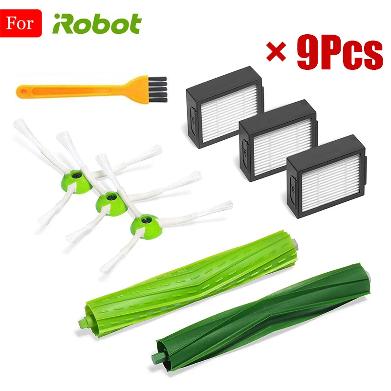 3 * Hepa фильтр + боковая щетка 2 щетиная для iRobot Roomba i7 E5 E6 E7 Серия робот пылесос