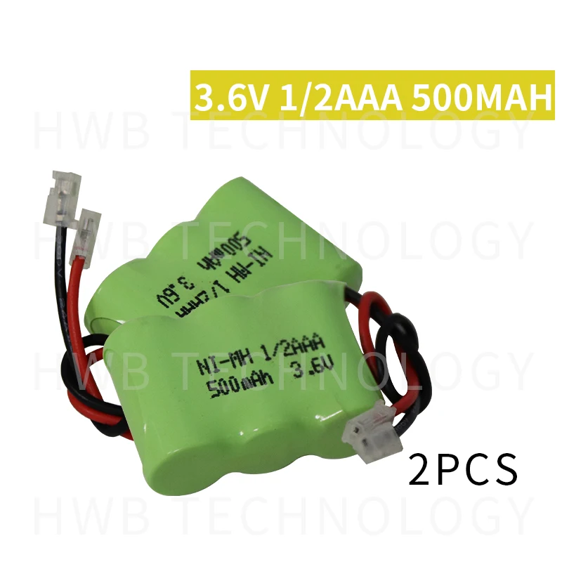 2 шт./лот новая аккумуляторная батарея Ni-MH 1/2AAA 3 6 В 400 мАч Ni MH 1/3 AAA с вилками для