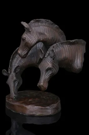 Искусственная голова животного статуи из натуральной латуни скульптуры лошади