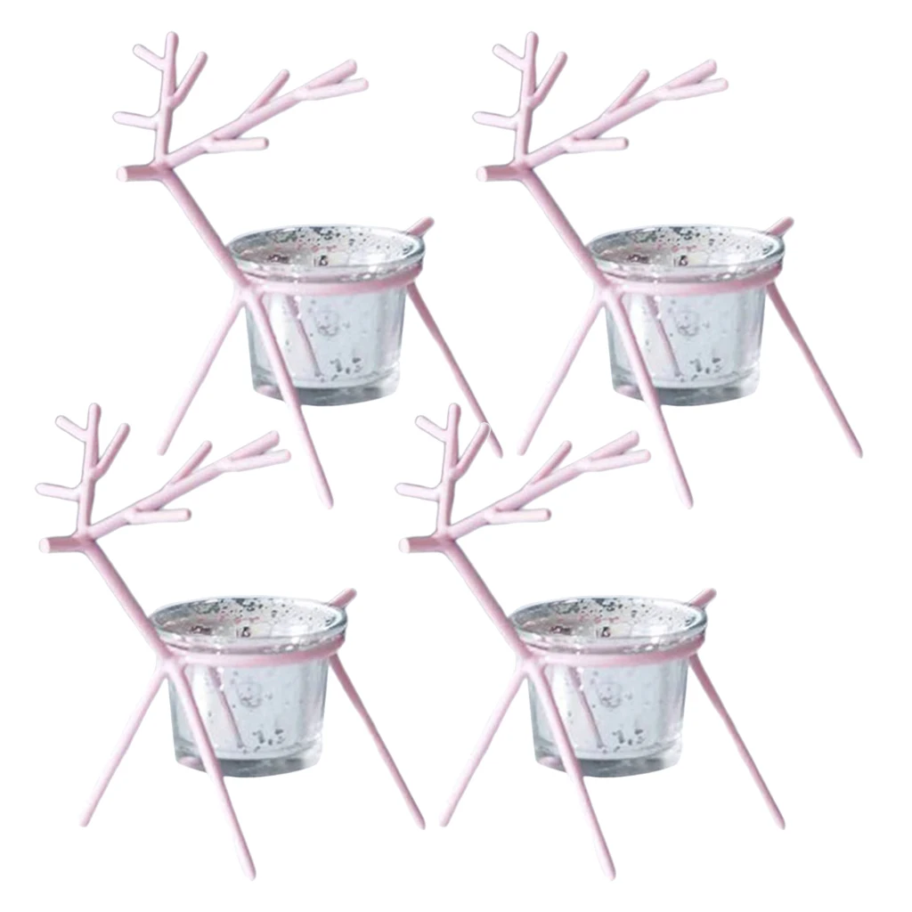 4 шт. держатель для свечей с оленем декоративный подсвечник ручной работы