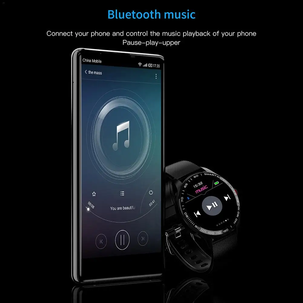 Sports Pedometer L9 Bluetooth Men Fitenss Smart Watch Cardiogram PPG HRV Heart Rate Monitor IP68 Waterproof Walk Health Bracelet