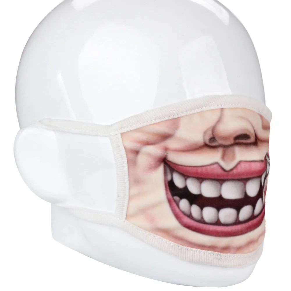 Face Mouth Muffle Mask Creative Unisex Woman Fun Anime Funny Expression Emotional Anti-Dust Warm Face Mask K919