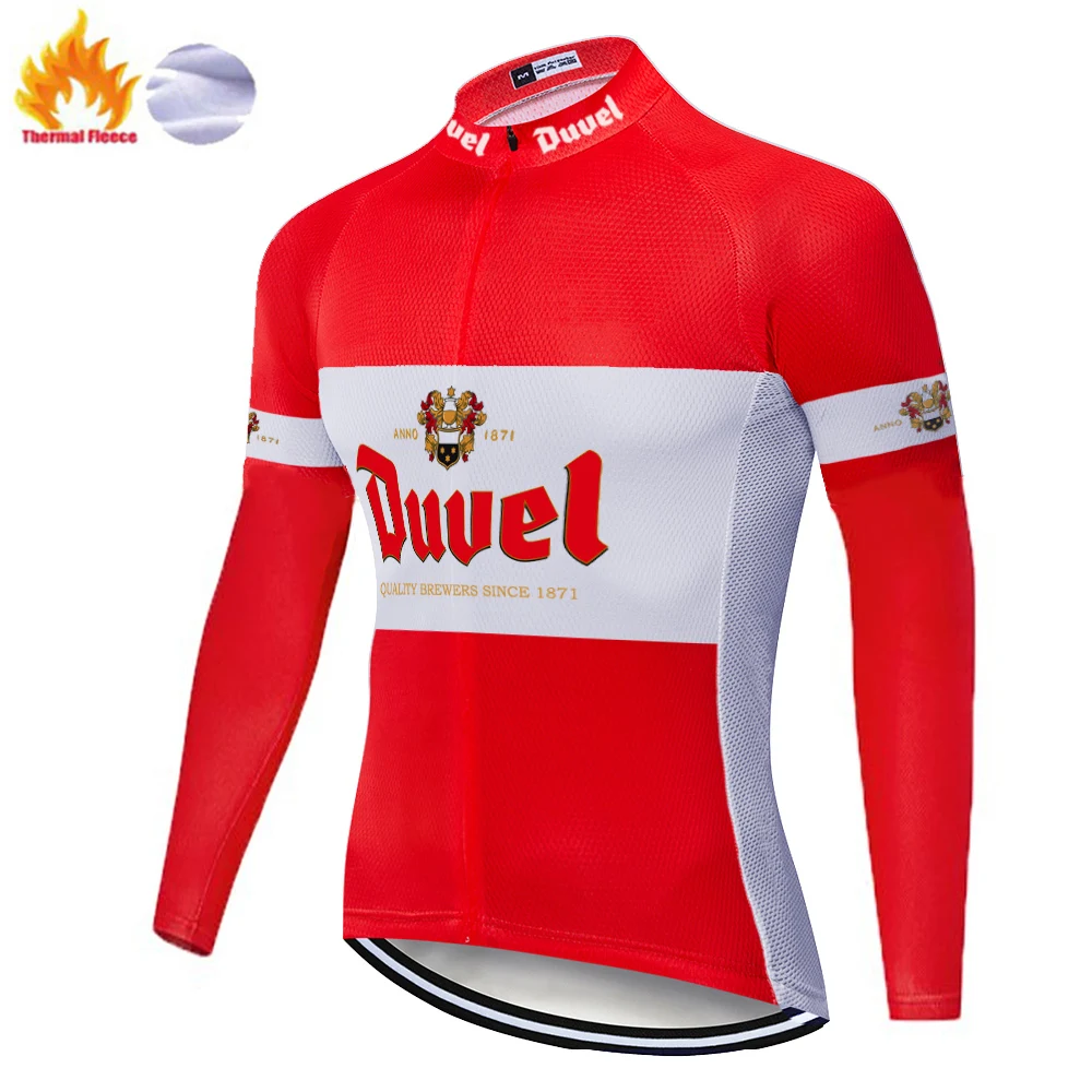 2020 proteam duvel пивные велосипедные Джерси зимние термальные флисовые с длинным