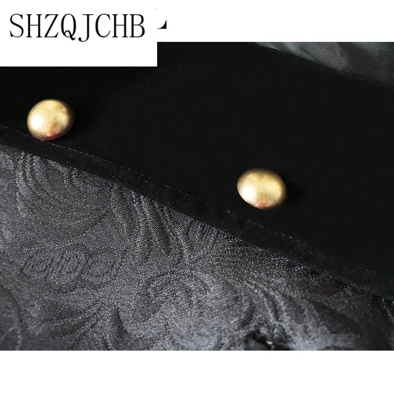 

JCHB Women Vintage Stand Collar Pirate Gothic Jacket Fur Trim Renaissance Steampunk Costume Buttons Officers Jacket Coats