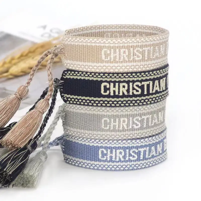 

Arm Candy Friendship Bracelets For Women Men 2021 Vintage Woven Bracelet Embroidery Tassel Bangles Wholesale Jewelry