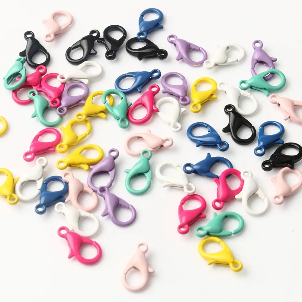 

20pcs/lot Lobster Clasp Hooks End Clasps Connectors for Jewelry Makings Necklace Bracelet Chain DIY Findings 12x8mm