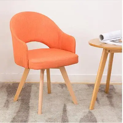

Nordic solid wood dining chair home modern minimalist adult single sofa computer chair backrest cafe desk chair
