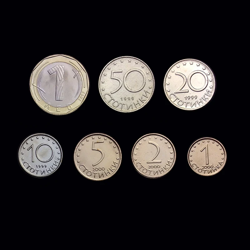 

Комплект из 7 монет, оригинальные настоящие монеты, Европейский коллекционный подарок, UNC