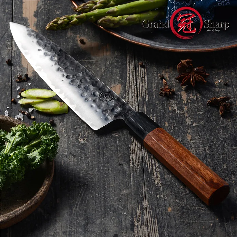 Кухонные ножи ручной работы 8-дюймовый японский нож шеф-повара AUS10 из