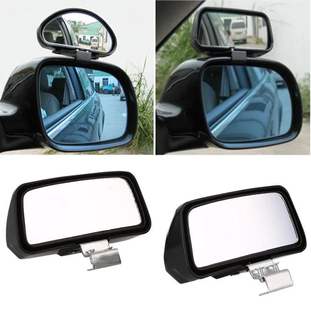 

Car Mirror 360 Degree Adjustable Wide Angle Side Rear Mirrors Blind Spot Snap Car Auxiliary Universal Wide Angle Side Mirror