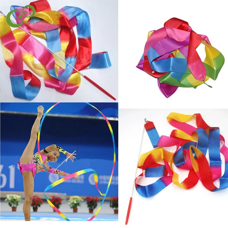 Лента для бара и танцев 4 м ленты ритмической гимнастики стримеры фитнеса детские