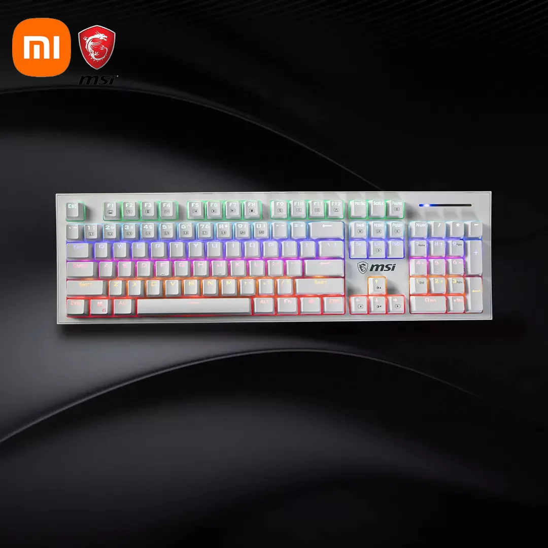 

Механическая клавиатура Xiaomi, проводная игровая клавиатура RGB GK50Z, игровая клавиатура 104, голубая, красная, коричневая, черная, переключатель ...