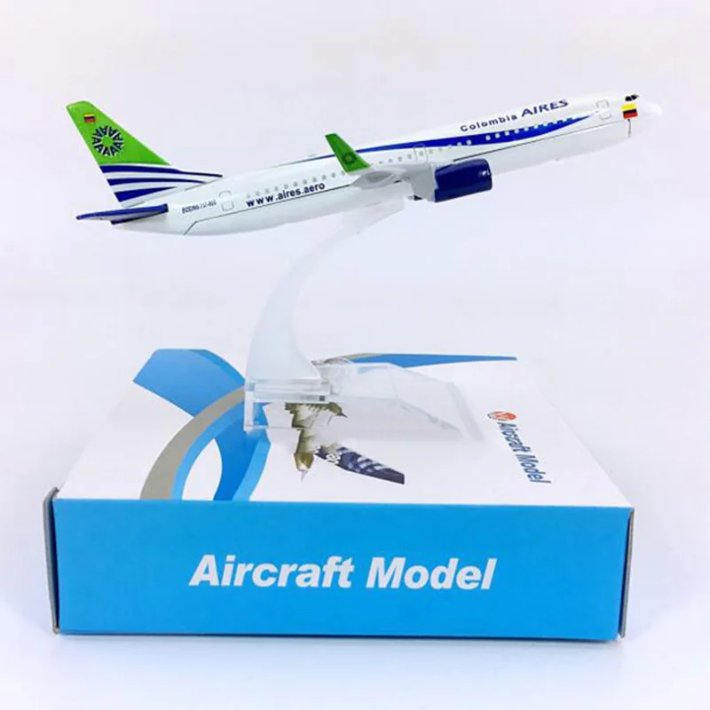

16CM B737-800 AVIANCA aires airlines 1/400 SCALE airplane model toys aircraft diecast plastic alloy plane gifts for kids