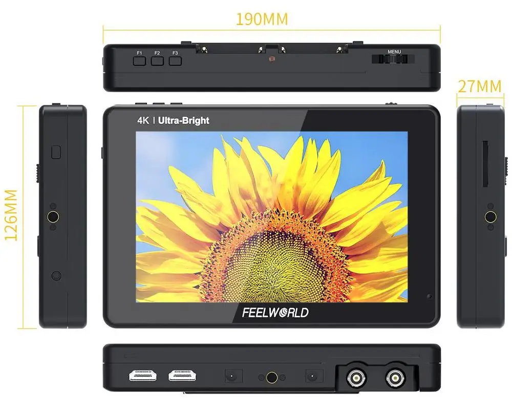 FEELWORLD LUT7S 7 дюймовый сенсорный экран 2200 нит цифровой зеркальной камеры полевой