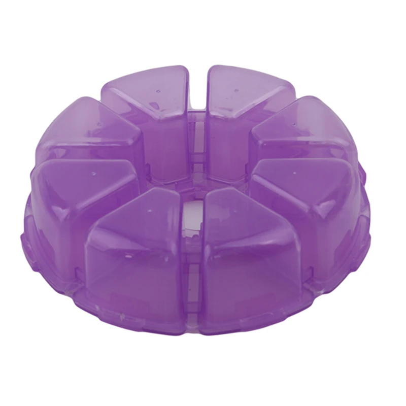 8 сеток круглый пластиковый чехол для хранения инструменты ногтей отсек стразы