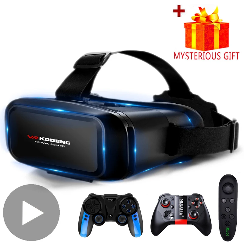 

3d-гарнитура виртуальной реальности, умные очки виртуальной реальности, шлем для смартфонов, мобильный сотовый телефон с контроллерами, лин...