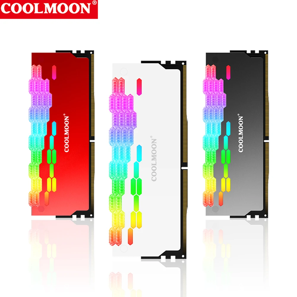 

COOLMOON-PC memory module radiator, ARGB cooling device, Shenguang synchronization Symphony memory module, suitable for desktop