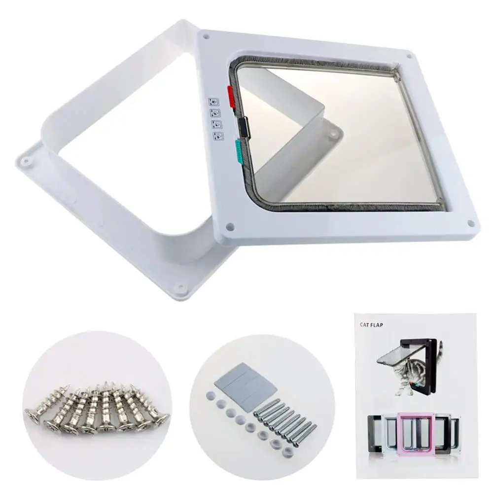 4 Запираемые функции дверь для домашних животных собак кошек котят защитные