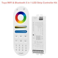 tuya wifibluetooth 5 in 1 led strip controller wb5 with rgbcct rf remote for led stripe