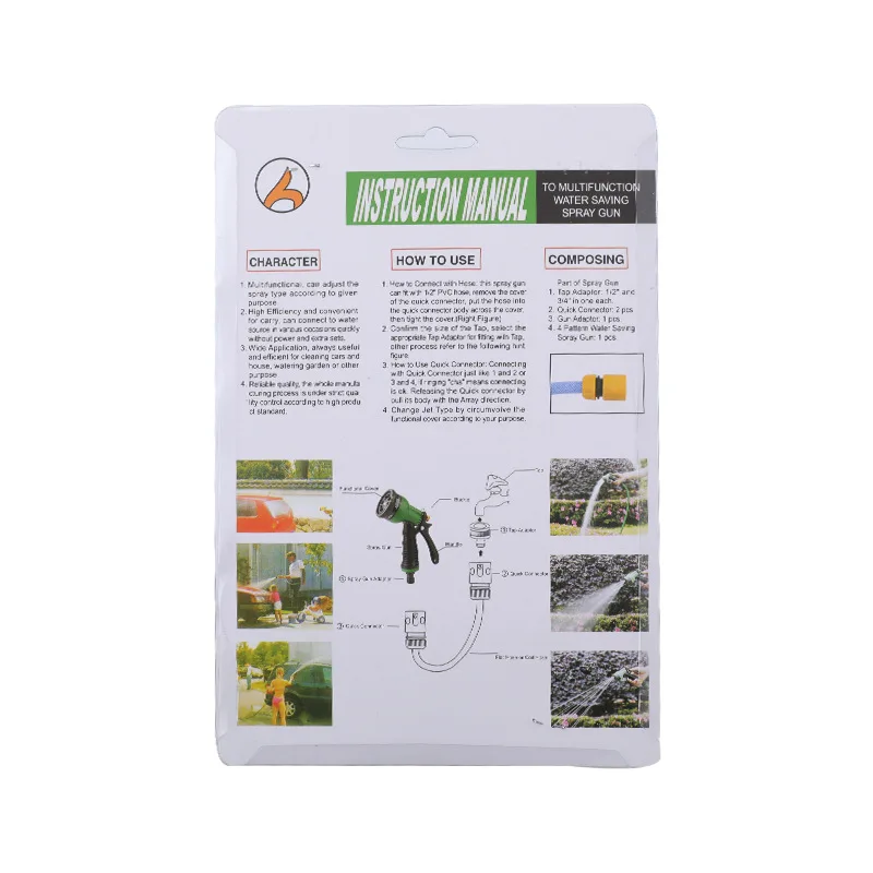 

8 Functions Garden Water Gun Multifunctional Car Washing Gun Garden Watering Water Pistols Garden Water Gun Set Pressure Washer