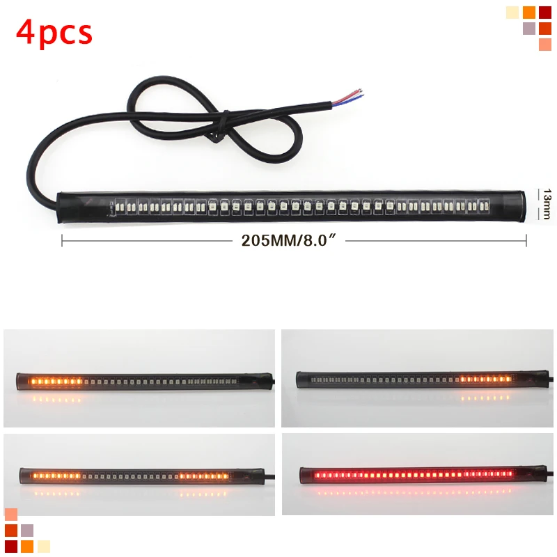 Светодиодная лента для заднего фонаря мотоцикла универсальная гибкая