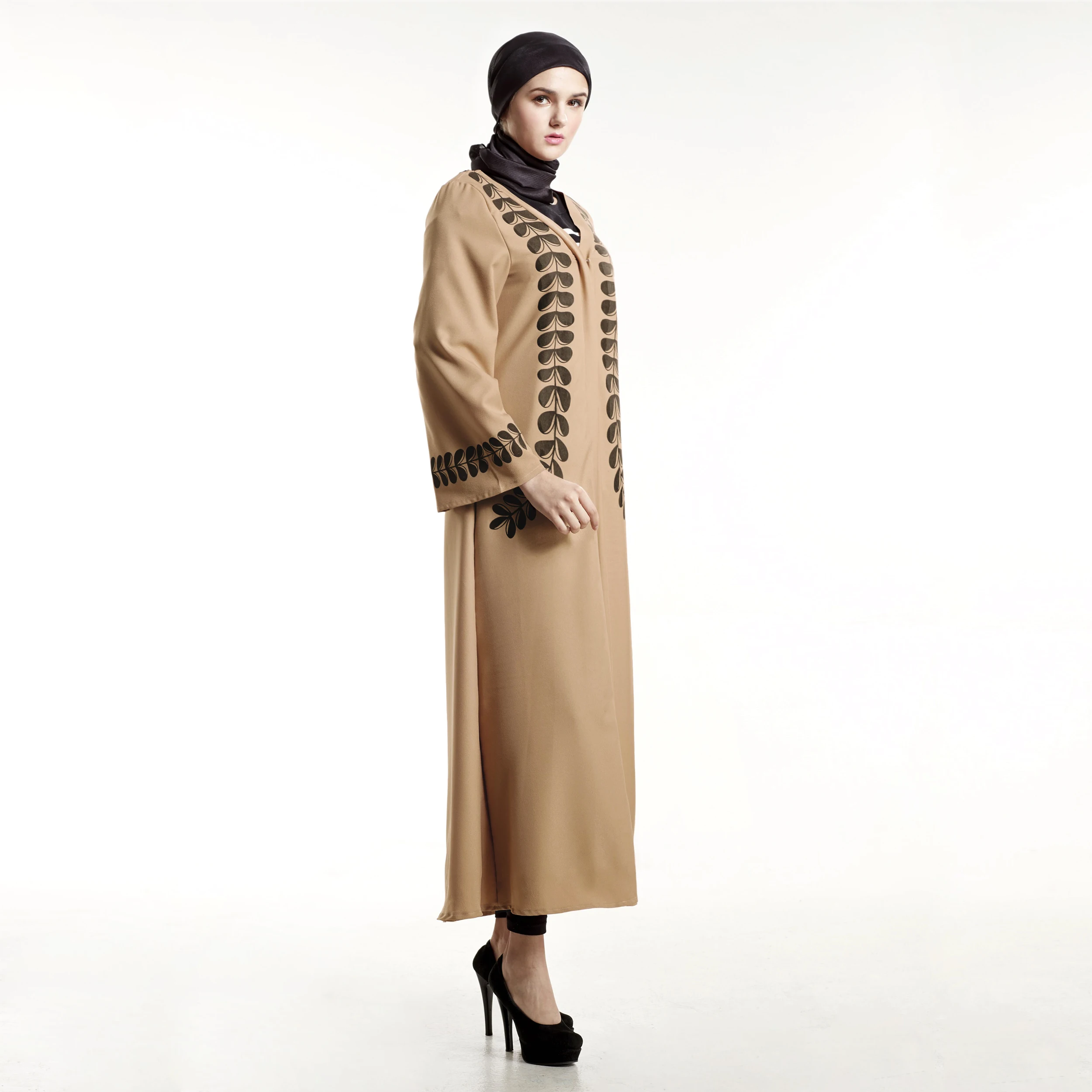 Мусульманский Кафтан-абайя платье-кимоно женское арабское кимоно из Дубая Caftan