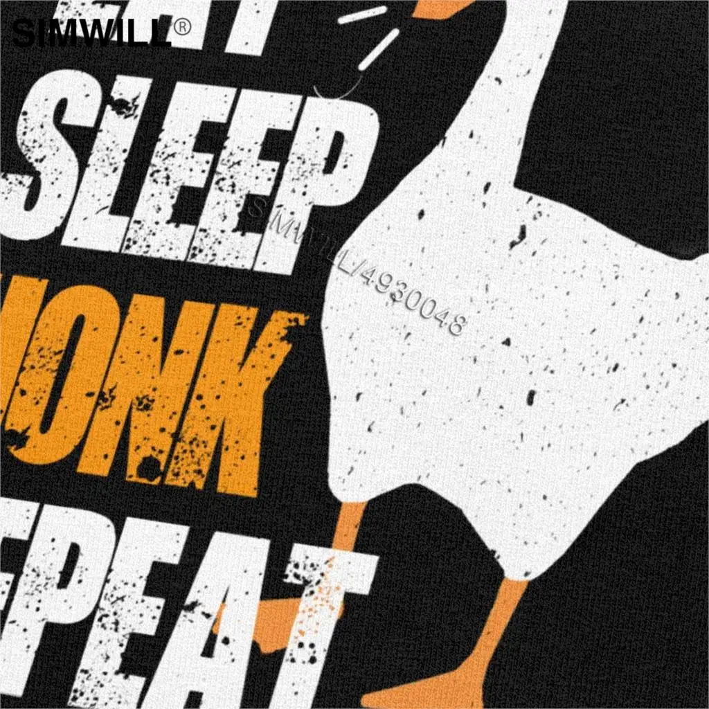 Забавная Мужская футболка Eat Sleep Honk без названия гусиных игр с короткими рукавами