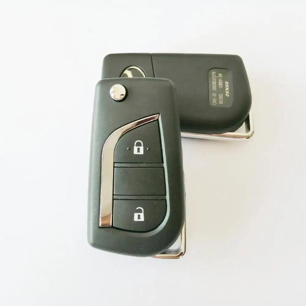 Складной брелок для ключей с логотипом Toyota Highlander Coralla Camry RaV4 Reiz VIOS 3 кнопки|case for|case