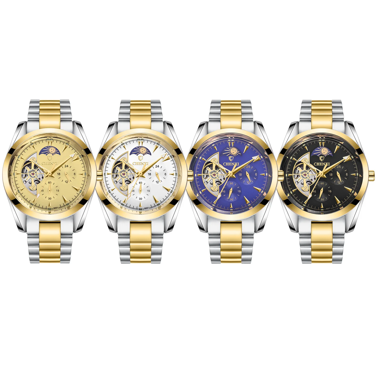 

CHENXI/8801 Fully Automatic Mechanical Men's Watch Business Luminous Watch