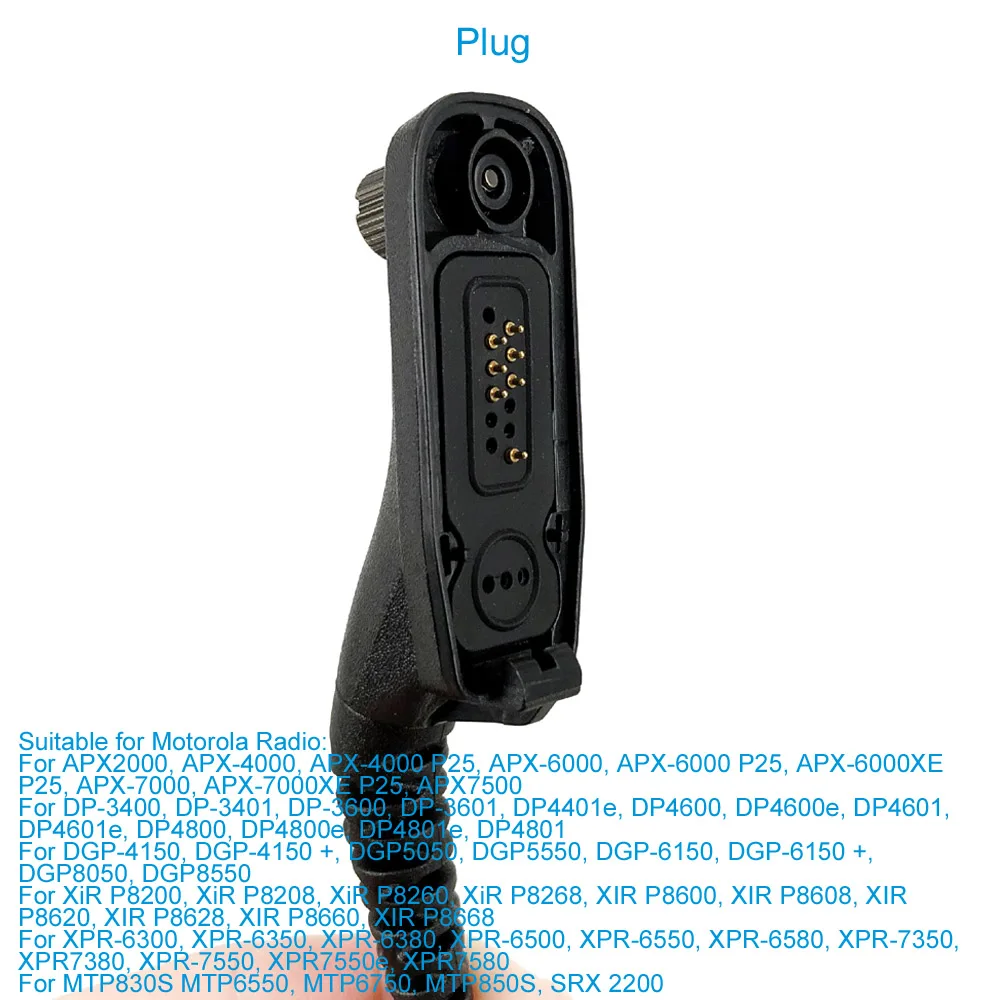 Air Tube Throat Vibration Mic Headset for Motorola Xir P8268 P8200 MTP850S DP3600 APX 2000 DGP8550 Walkie Talkie Earpiece