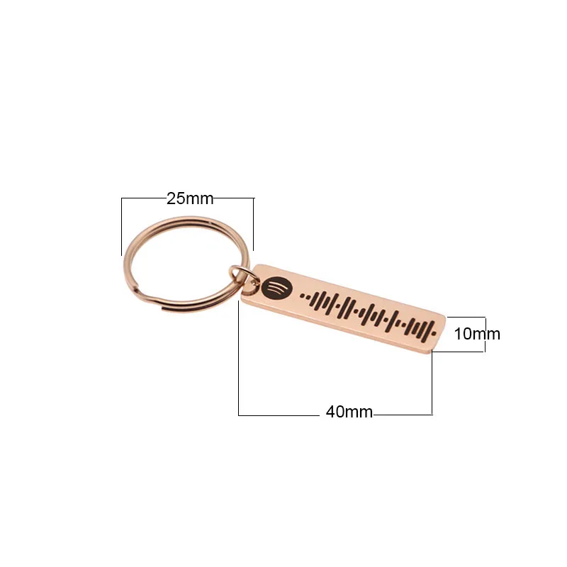 Персонализированные музыка Spotify сканирования брелок с кодом для мужчин и женщин