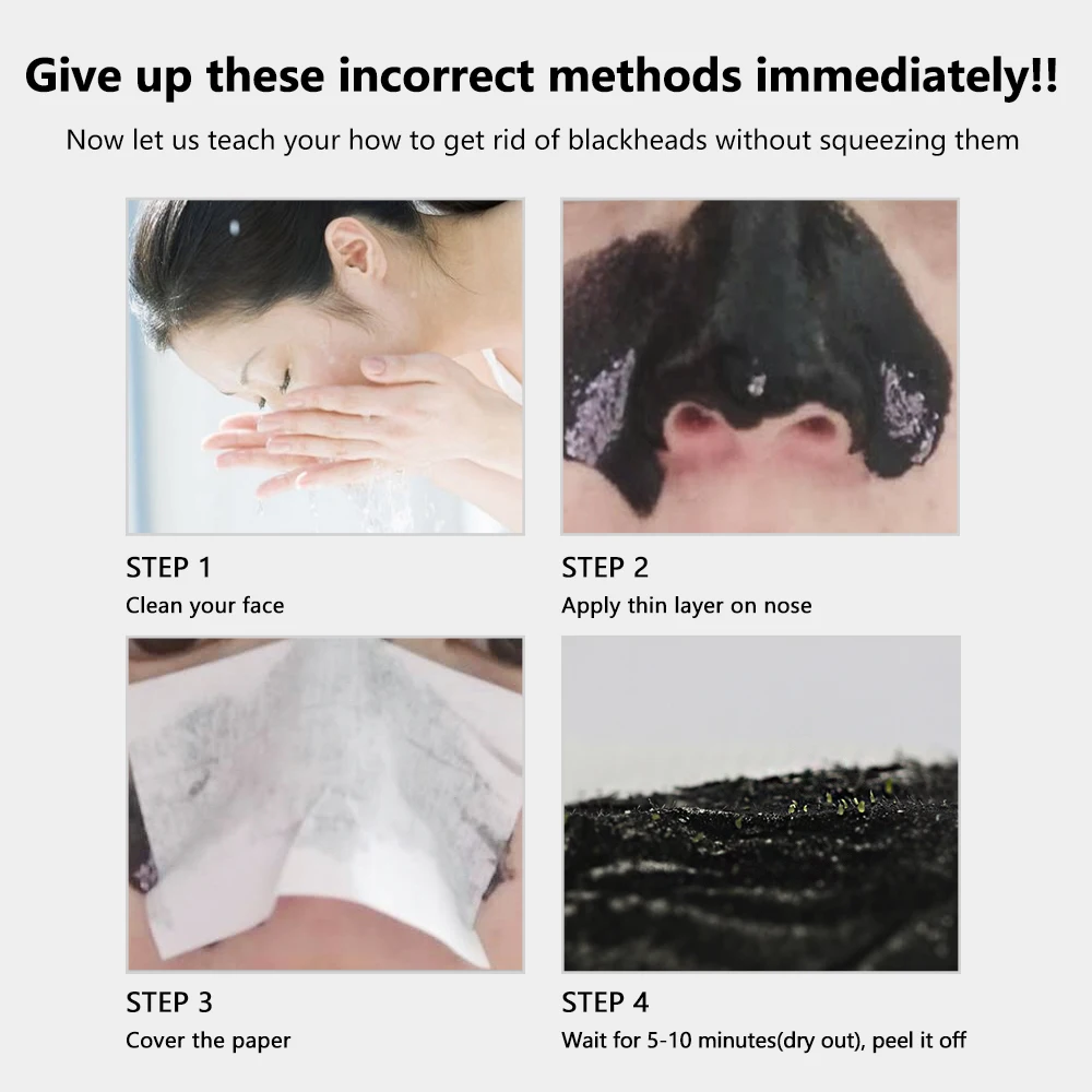 Средство для удаления черных точек LANBENA маска очистки носа черная лечения акне