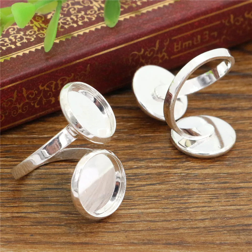 12 мм 10 шт античные бронзовые посеребренные латунные регулируемые настройки