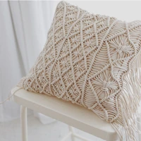 hand woven tassel pillow cushion home decoration accessories ethnic moroccan style