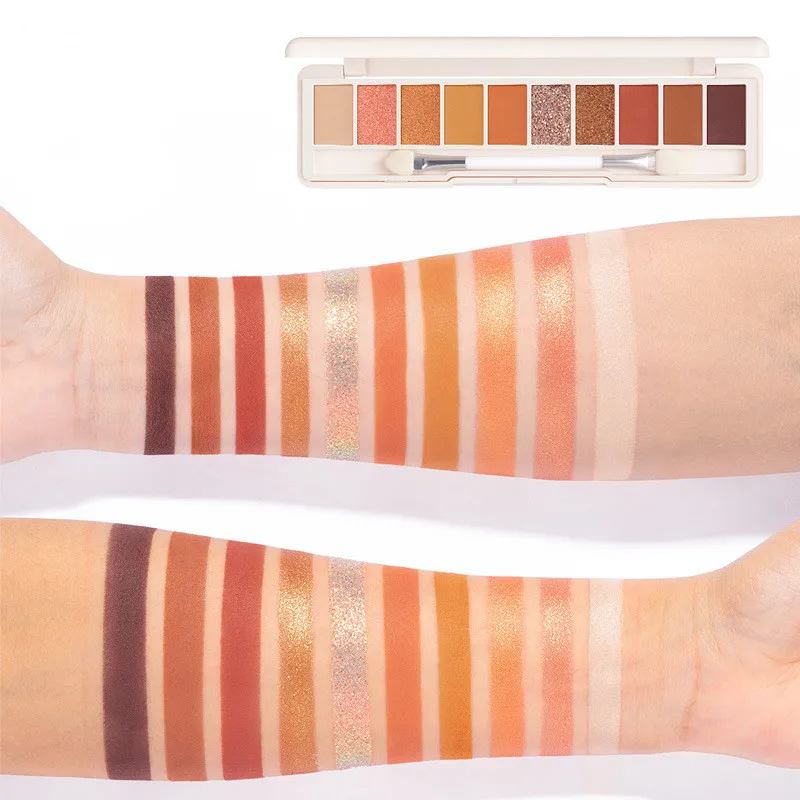 10 цветов Металлические тени для век палитра матовая телесный макияж