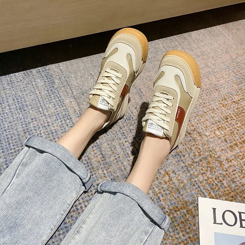 Cortez Women's 2021 Spring and Autumn New Shoes Popular Thick Bottom All-Match Sneakers White Casual Color Matching | Обувь