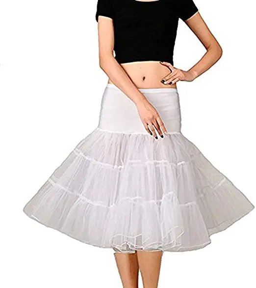 

Ultimatedly Women's Short Vintage 50s Petticoat Puffy Rockabilly Skirt Tutu Crinoline Slip Underskirts