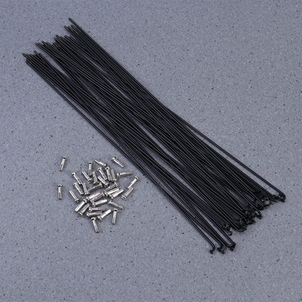 

36Pcs 14G J Bend Mountain Bike Steel Spokes Bike Spokes and Nipples 270mm