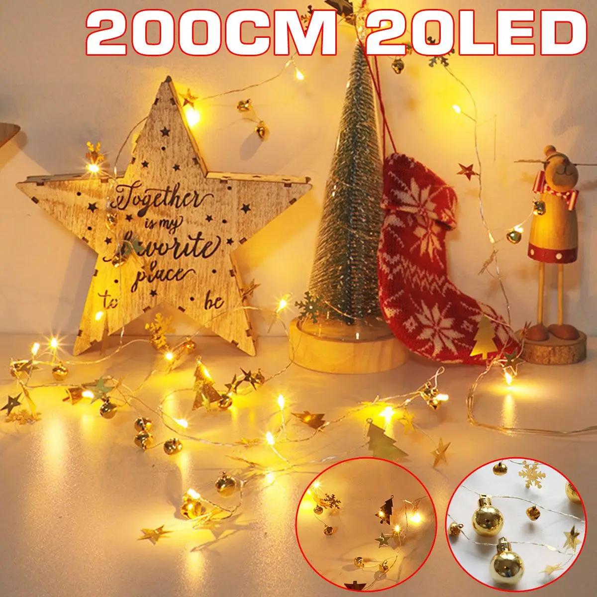 

Snowflake LED String Light Copper Wire Christmas Garland Decoration Fairy String Lampfor Home Party Decor 2m