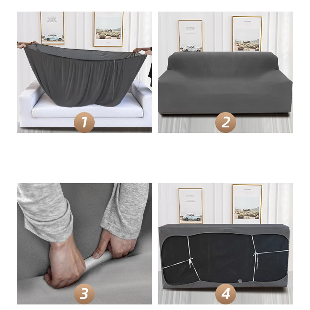 

TOLDIM solid color Sofa Cover Sectional Elastic Stretch Sofa Cover for Living Room Couch Cover 2/3/4-seater sofacover wholesale