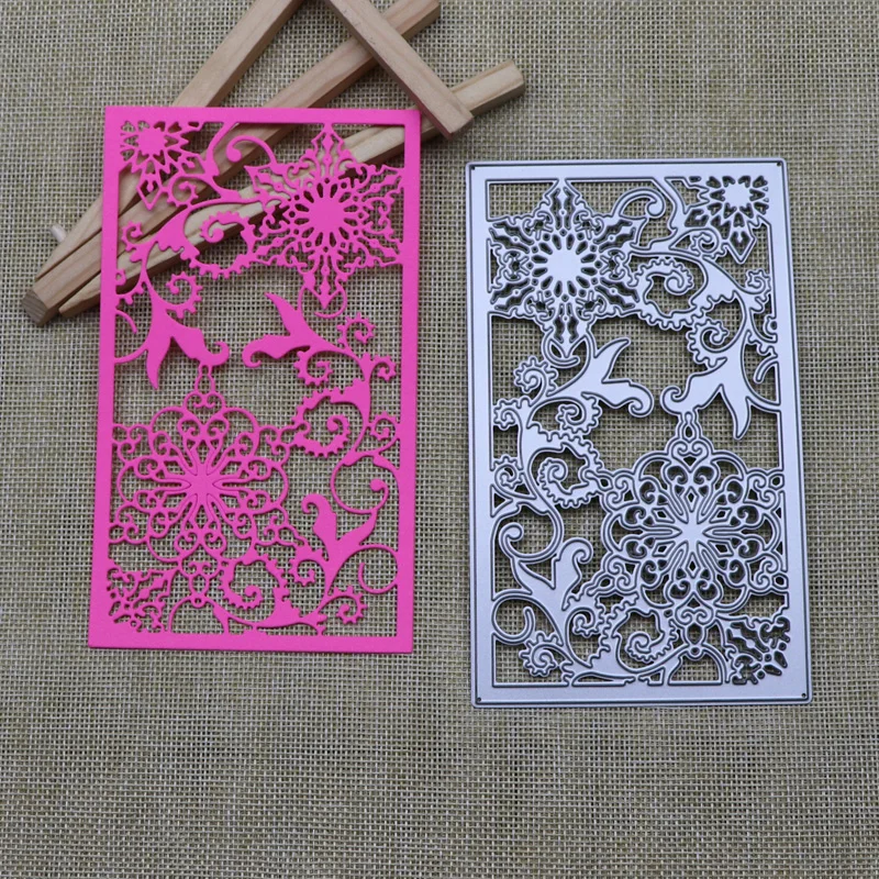 

Metal Cutting Dies Cut Die Flower Rectangle Photo Frame Scrapbooking Dies Paper Knife Mould Blade Punch Steencils Dies