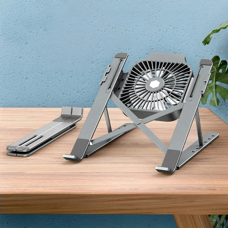 Adjustable Laptop Stand Foldable Support Base Notebook Stand Holder with Cooling Fan for Easy Carrying HP DELL Radiator Adjustable Laptop Stand Foldable Support Base Notebook Stand Holder with Cooling Fan for Easy Carrying HP DELL Radiator