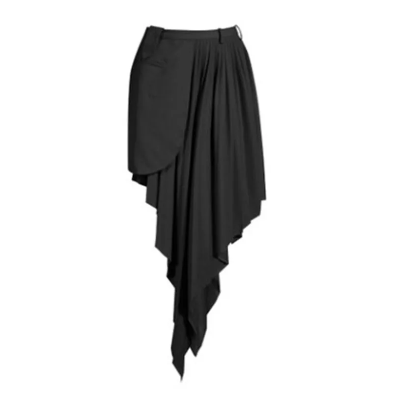 

DEAT 2021 New Autumn And Winter Turn-down Collar Flare Sleeves Bandage Blazer And Skirt Asymmetrical Fashion Tide 1X728
