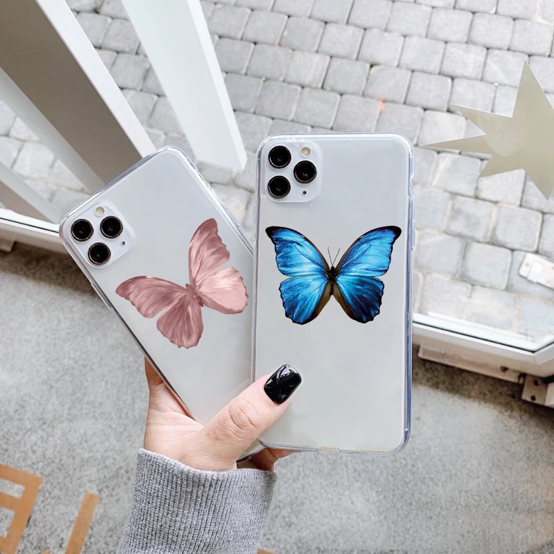 INS хит продаж модный красивый чехол для телефона с бабочками iPhone 12 mini 11 Pro max SE 2020 X XR